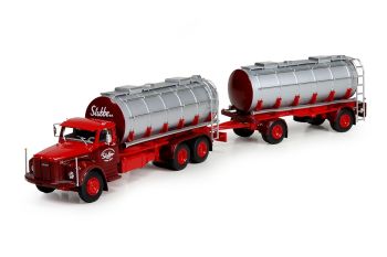 TEK69739 - SCANIA L110 6X4 citerne avec remorque citerne 2 essieux transport Stubbe