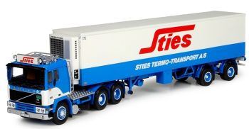 TEK70104 - VOLVO F12 6x4 avec semi frigo 2 Essieux STIES