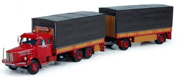 TEK71083 - SCANIA Vabis LS80 6x2 porteur bachée et remorque J.Van Summeren