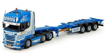 TEK71573 - SCANIA R13 Topline 6x2 avec semi porte container 3 essieux Hans Lubrecht