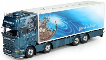 TEK72782 - SCANIA R13-serie Topline 8x2 porteur caisse rigide Monichina Albert Einstein