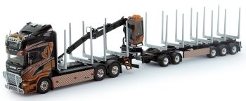 TEK72920 - SCANIA Scania R730 porteur grumier avec grue et remorque Timmerline Transport