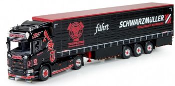 TEK73884 - SCANIA R Highline 4x2 Schubert et remorque bachée 3 essieux Schwarzmuller