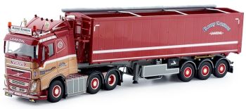 TEK75006 - VOLVO FH04 6x2 et remorque céréalière transports Ronny Ceusters