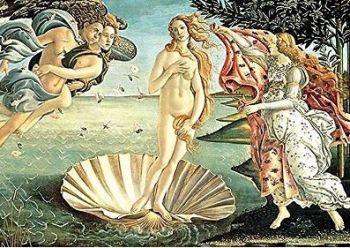 TRF37214 - Puzzle 500 pièces avec poster La naissance de Vénus 34 x 48 cm