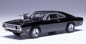 IXO-U43RDC007 - DODGE Charger 1970 Noir avec moteur sortant - USA EDITION