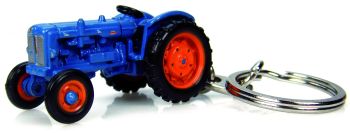 Porte clé tracteur agricole bleu en métal • Ateepique