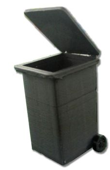 UM143 - Poubelle miniature grise 240l dimension 2 x 1.5 hauteur 3 cm