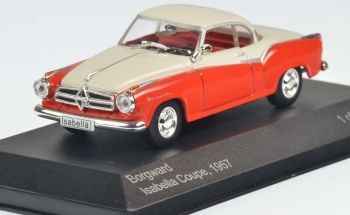 WBX128 - BORGWARD Isabella coupé 1957 rouge et blanche