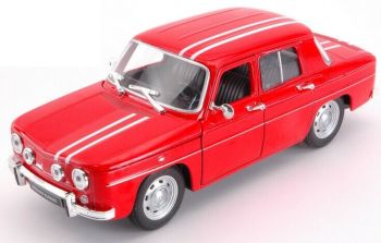 WEL24015WB - RENAULT R8 Gordini 1964 rouge à bandes blanches