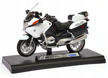 WELB19660PWB - Moto de police Française BMW R 1200 RT blanche et noire