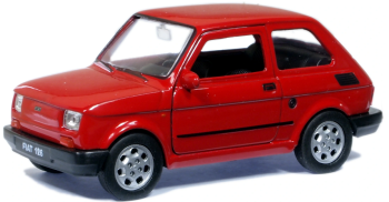 WELFI49720W - FIAT 126 rouge modèle à friction