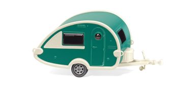 WIK009238 - Caravane Verte et blanche perlé