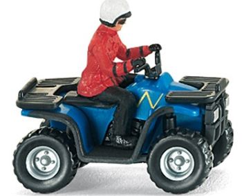 WIK023012 - Quad avec Chauffeur " Bleu " Ech:1/87