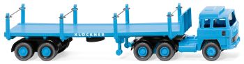 WIK051846 - MAGIRUS 235D 6x4 avec semi plateau Klockner 2 essieux