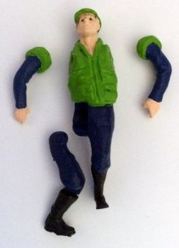 WM085 - Personnage qui monte des marches Vert Clair