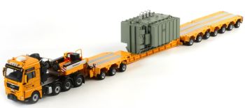 WSI01-1170 - MAN TGX XXL 8x4 et remorque surbaissée SCHEUERLE avec transformateur