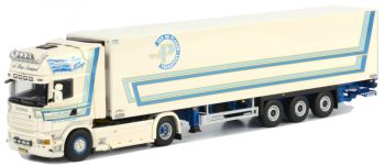 WSI01-1195 - SCANIA R6 Topline 4x2 et remorque frigo CHEREAU transport VAN DE PLASSE