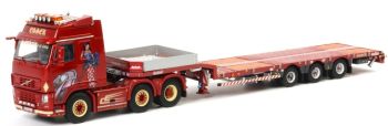 WSI01-1329 - VOLVO FH3 6x2 Globetrotter avec plateau NOOTEBOOM extensible 3 essieux ESSER