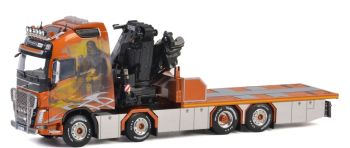 WSI01-1989 - VOLVO FH4 8x4 porteur plateau avec grue de déchargement NORRTRANSPORT