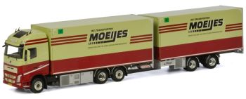 WSI01-2005 - VOLVO 6x2 FH4 Globetrotter XL porteur caisse rigide et remorque 2 essieux Fliegl transport Moeijes