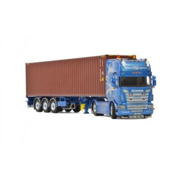 WSI01-2092 - SCANIA R09 4x2 Topline avec semi porte-conteneurs 3 Essieux et conainer 40 Pieds TRANS GERNAD