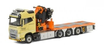 WSI01-2135 - VOLVO FH4 Globetrotter 8x4 Plateau et grue de dechargement VERSCHOOR