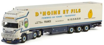 WSI01-2194 - SCANIA R Streamline Topline 6x2 avec semi frigo 3 essieux D 'Hoine et Fils