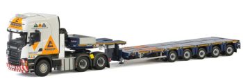 WSI01-2220 - SCANIA R13 Streamline Topline 6x4 avec semi plateau extensible 5 essieux MCO-PX société Ainscough