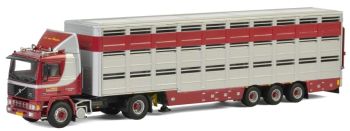 WSI01-2320 - VOLVO F12 A 4x2 avec semi 3 essieux bétaillére A.VAN KEMPEN