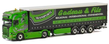 WSI01-2330 - SCANIA R13 Streamline Topline 4x2 avec semi 3 essieux transport Gadeau & Fils