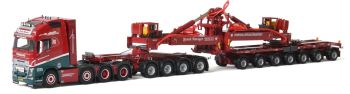 WSI01-2516 - VOLVO FH4 Globtroteur XL 8x4 transport éolien 7 Essieux avec Dolly 4 Essieux  FRANK NORAGER