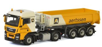 WSI01-2579 - MAN TGX XLX 4x2 avec semi benne 3 essieux AERTSSEN