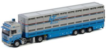 WSI01-2769 - VOLVO F16 Globetrotter 4x2 et remorque bétaillère transports Heuga