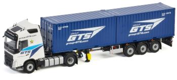 WSI01-3328 - VOLVO FH4 Globetrotter 4x2 et remorque porte container avec 2 containers GROUP GTS