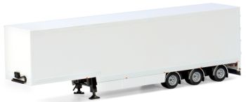 WSI03-1145 - Remorque fourgon basse 3 essieux blanche