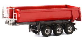 WSI04-1155 - Benne semi ronde 3 essieux rouge