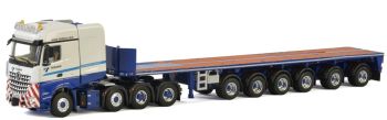 WSI04-2052 - MERCEDES BENZ Arocs 8x4 Tadano avec semi plateau 6 essieux Goldhofer