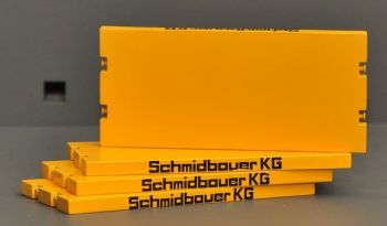 YCC604-1S - 4 Plaques de roulage - 11 x 5 cm - Jaune RAL1007 SCHMIDBAUER KG