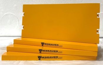 YCC604-1W - 4 Plaques de roulage - 11 x 5 cm - Jaune RAL1007 WIESBAUER