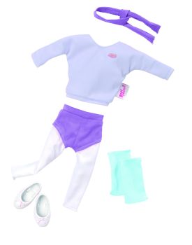 ZAP876725-2 - Ensemble pour poupée Ballerine JOLINA - Violet et Blanc