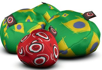 ZOC601105065 - 4 Balles aux couleurs du Brésil