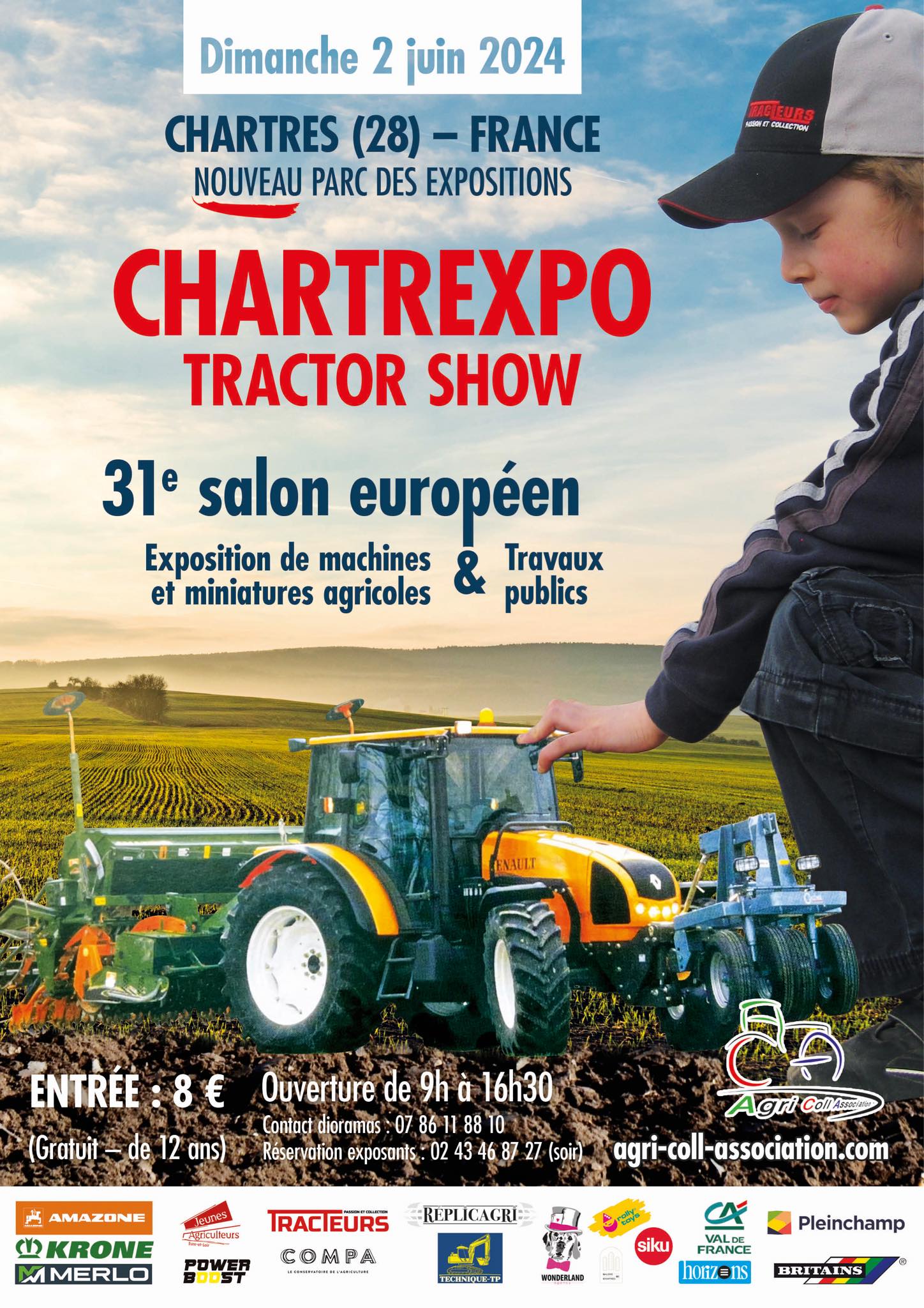 Exposition de miniatures agricoles & Travaux publics à Chartres (28) le Dimanche 2 Juin 2024