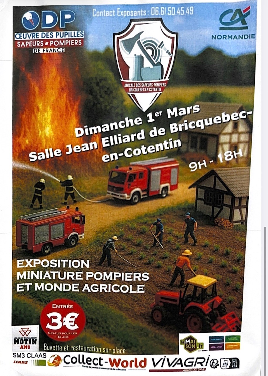 Exposition Ventes de miniatures Agricoles à Bricquebec (50) le 1 Mars 2026