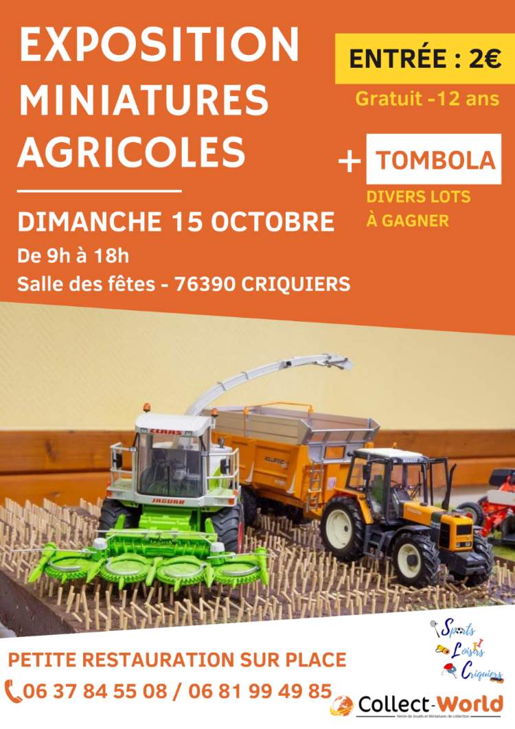 Exposition de miniatures agricoles à Criquiers (76) le 15 Octobre 2023