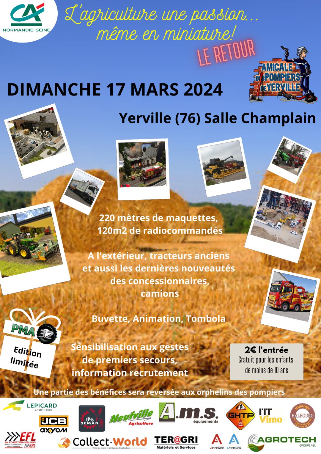 Exposition de miniatures agricoles à Yerville (76) le 17 Mars 2024